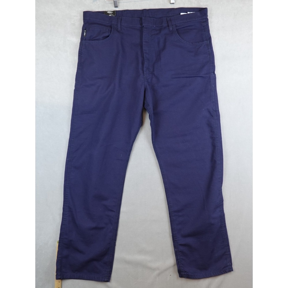 NWT BULWARK Pants Mens 42x32 Loose Fit Canvas Jean FR Midweight Blue CAT 2 NFPA